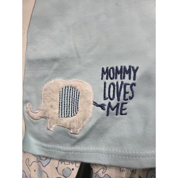 "Mommy Loves Me" Blue Elephant Oufit - Little Beginnings - 6-9mo - Picture 4 of 5